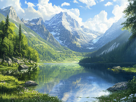 寬屏風(fēng)景畫