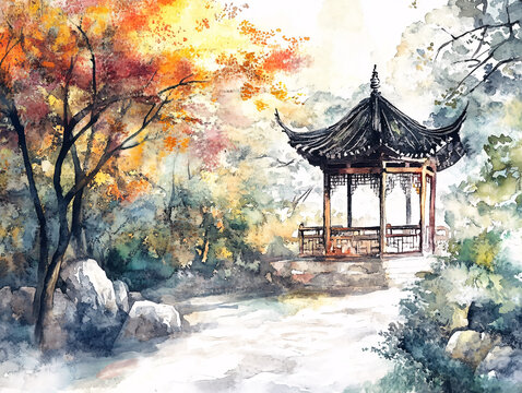 古亭水彩畫