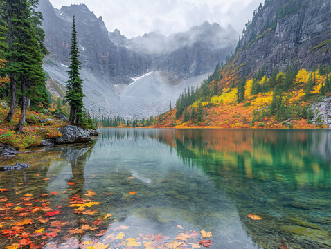 高山湖泊冰磧湖