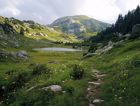 高山草甸湖泊