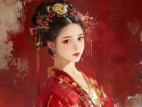古風(fēng)嫁衣美女