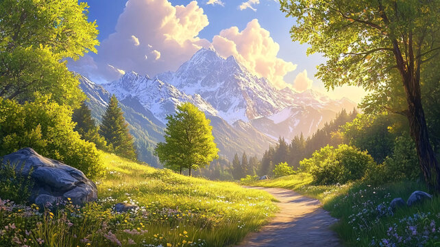 寬屏風(fēng)景畫