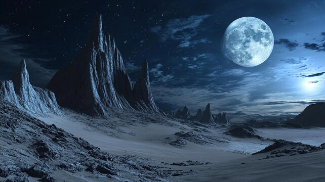 藍(lán)月夜夢幻唯美奇幻