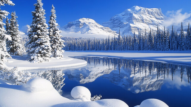 高清大畫(huà)幅冬天雪景