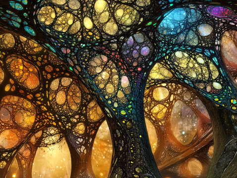 抽象線條虛幻朦朧幻影