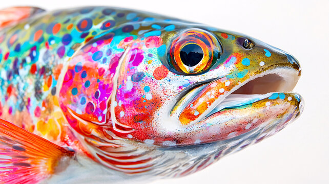 彩色大鯉魚