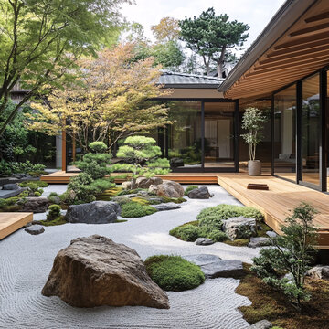 日式枯山水花園