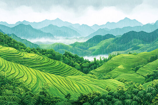 寬幅梯田風(fēng)景
