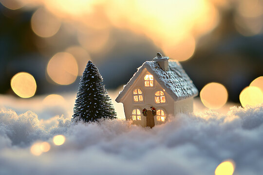 圣誕節(jié)小雪屋