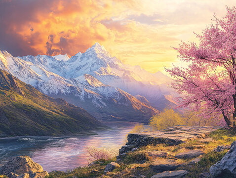 壯美河山風(fēng)景畫