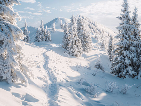 高清大畫幅冬天雪景
