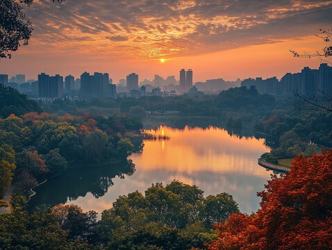 湖畔早晨