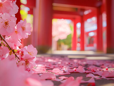 掉落的花瓣落紅