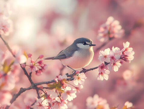 小鳥與櫻花