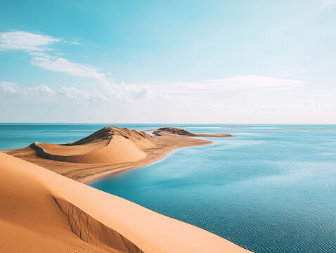 大漠湖泊