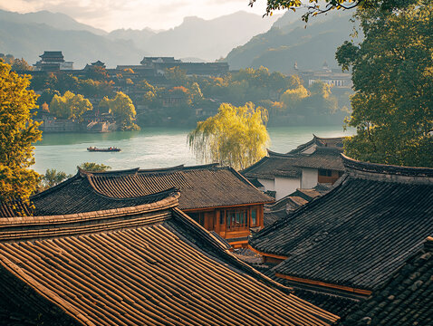 湖景
