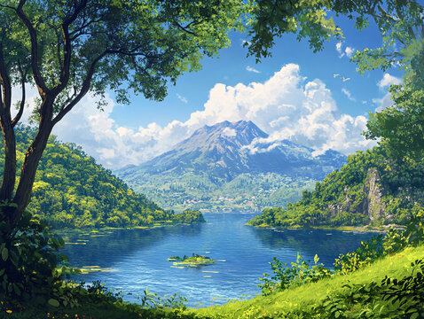 寬屏風(fēng)景畫