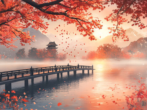古風(fēng)秋天景色