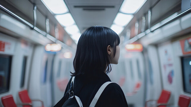 等地鐵的女孩