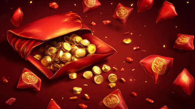 紅包金幣背景