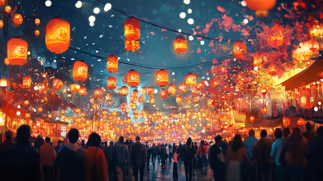 元宵節(jié)場景