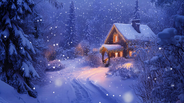高清唯美雪夜