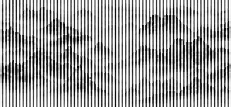 矢量線條山