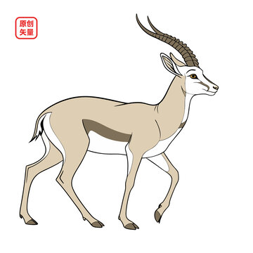 矢量插圖動物非洲羚羊