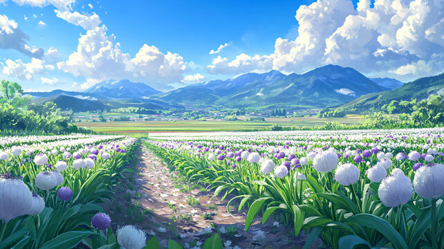 唯美花田場(chǎng)景