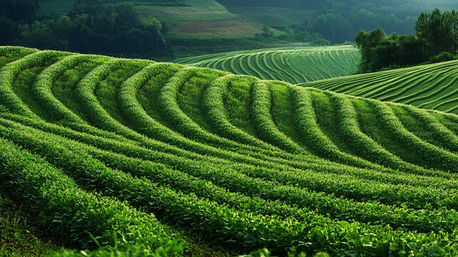 高清茶園圖片