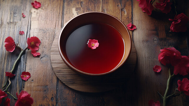 暗紅色茶湯