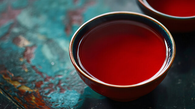 紅色的茶湯