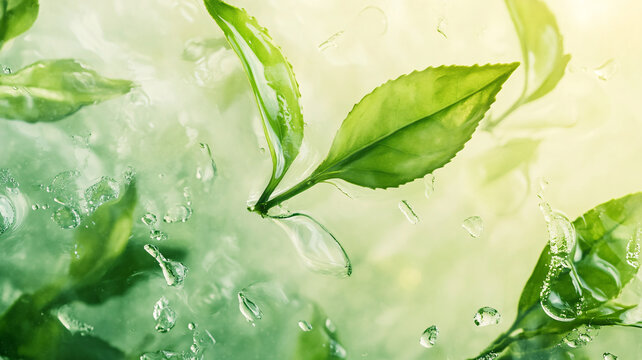 抽象茶葉