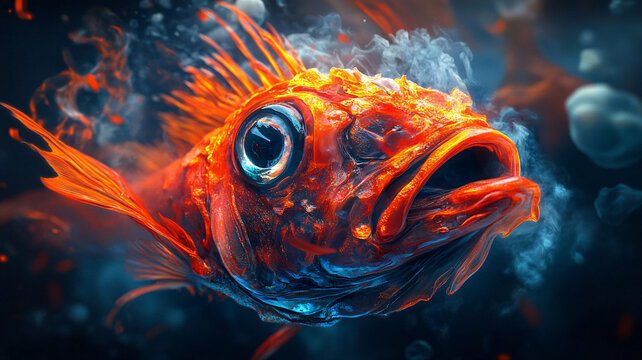 卡通寫實(shí)紅鯉魚