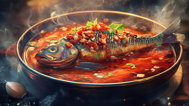 燉魚場景圖