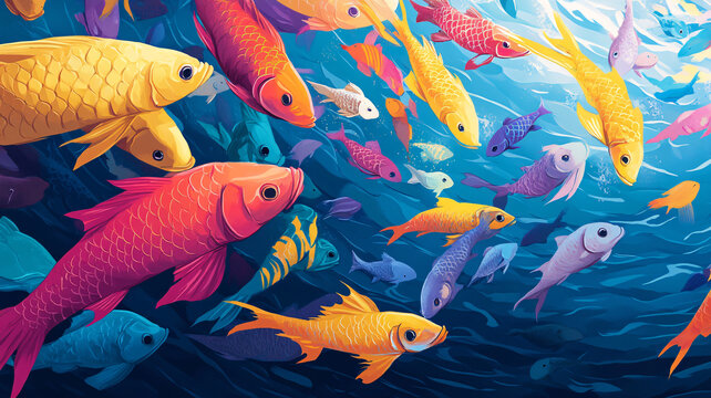 鯉魚群