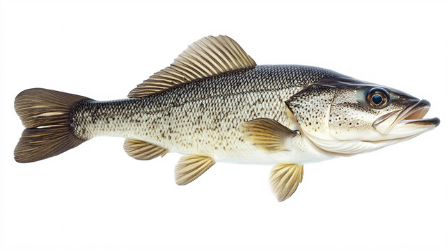 鱸魚(yú)白底圖片