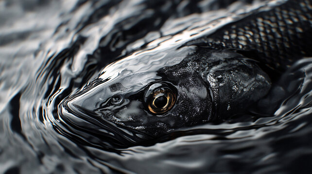 鯉魚(yú)嘴部特寫(xiě)