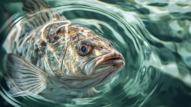 鯉魚(yú)嘴部特寫(xiě)