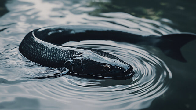 水里的黑魚