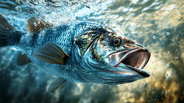 鯉魚(yú)嘴部特寫(xiě)