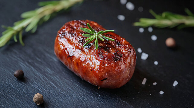 深底上的烤好的里脊肉