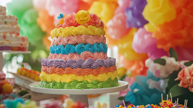 彩虹色生日派對