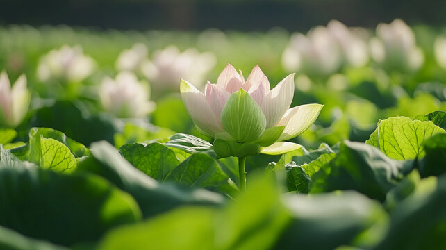 荷花高清電腦桌面壁紙