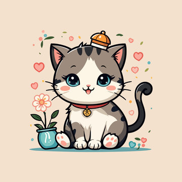 Q版可愛(ài)小貓咪