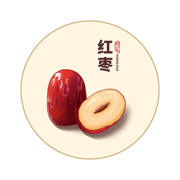 手繪紅棗