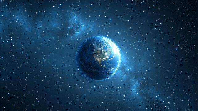 浩瀚宇宙中的地球