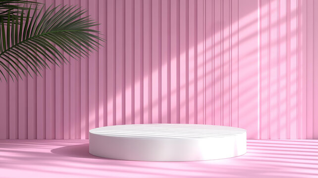 粉嫩少女心粉色產(chǎn)品展示臺(tái)