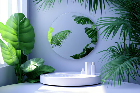 現(xiàn)代極簡(jiǎn)植物展示臺(tái)
