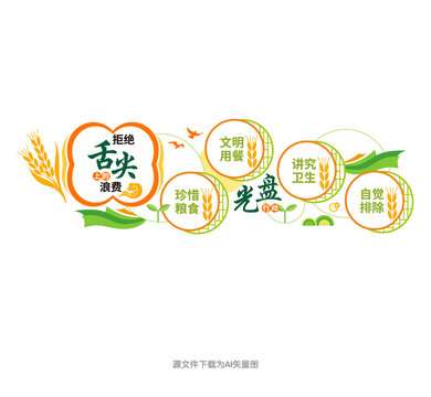食堂餐飲文化墻